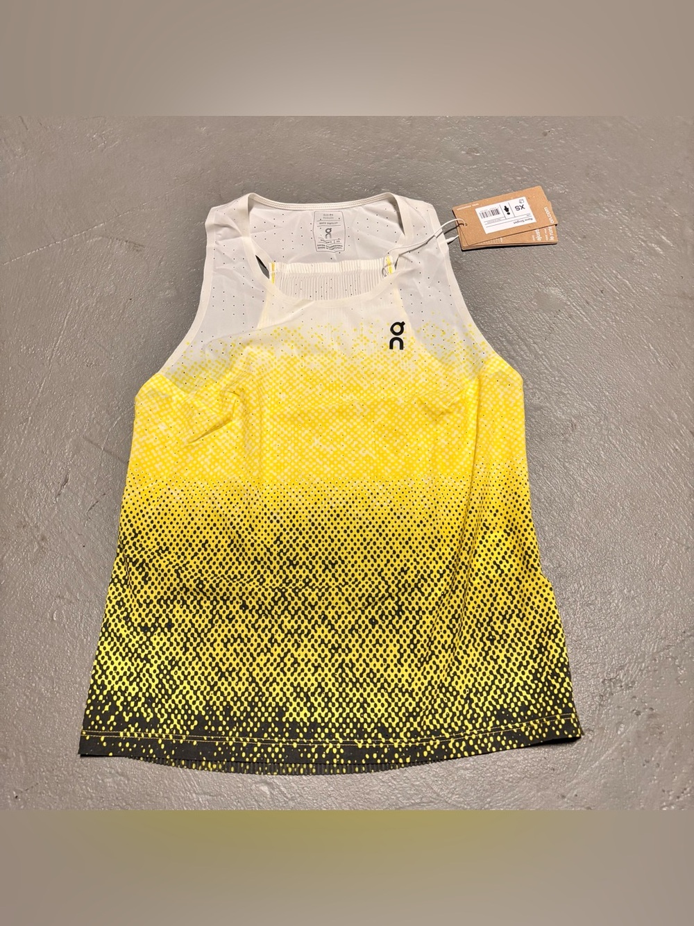 On Cloud Zero Singlet Race Tank Running White Lime Womens XS